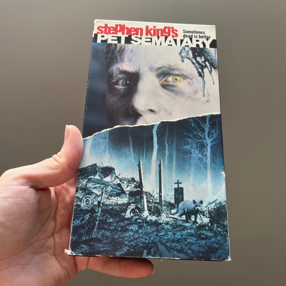 Stephen King Pet Sematary VHS 1989 Paramount Pictures Horror Movie 1949 Vintage